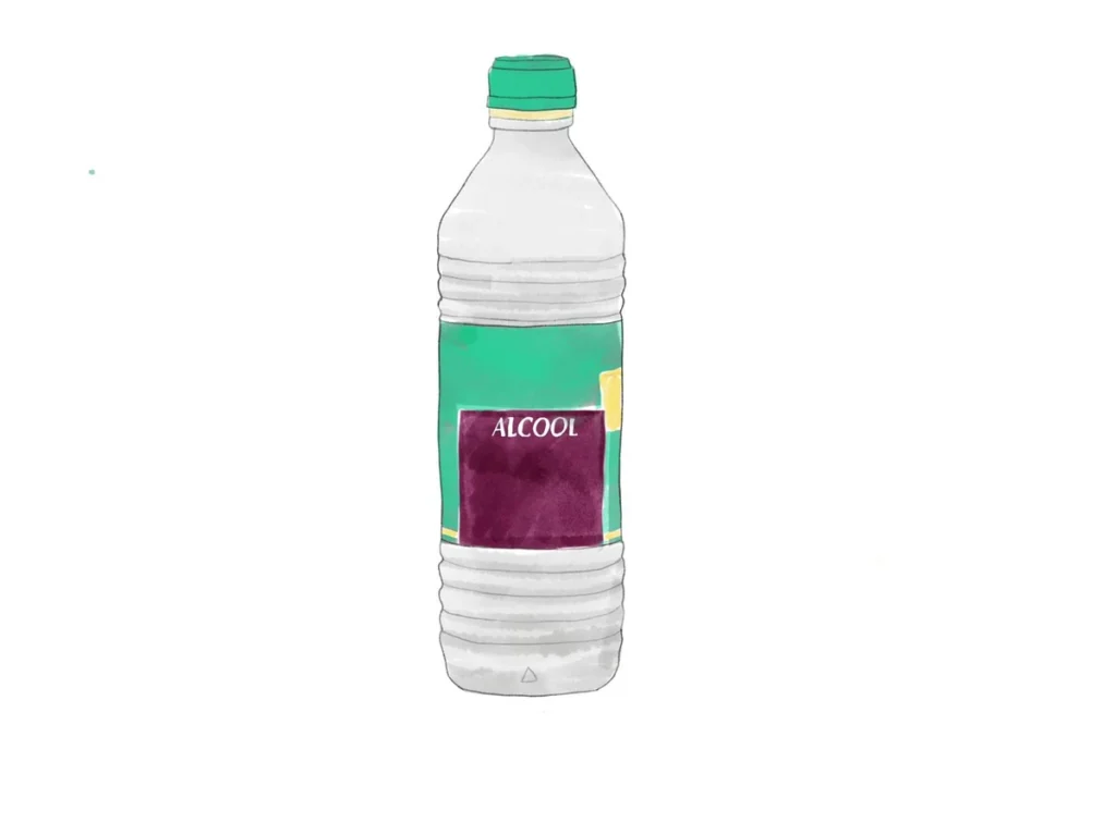 alcool 70&deg; ou 90&deg;